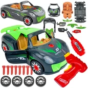 Samochody i pojazdy dla dzieci - Auto Porshe do rozkręcania i skręcania, zestaw mały mechanik / konstruktr, wkrętarka na baterie. - miniaturka - grafika 1