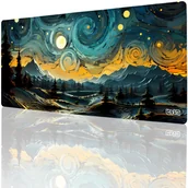 Podkładki pod mysz - DUŻA PODKŁADKA POD MYSZKĘ Wiry Nocnych Gwiazd 90x40 TILT XXL Na biurko - miniaturka - grafika 1