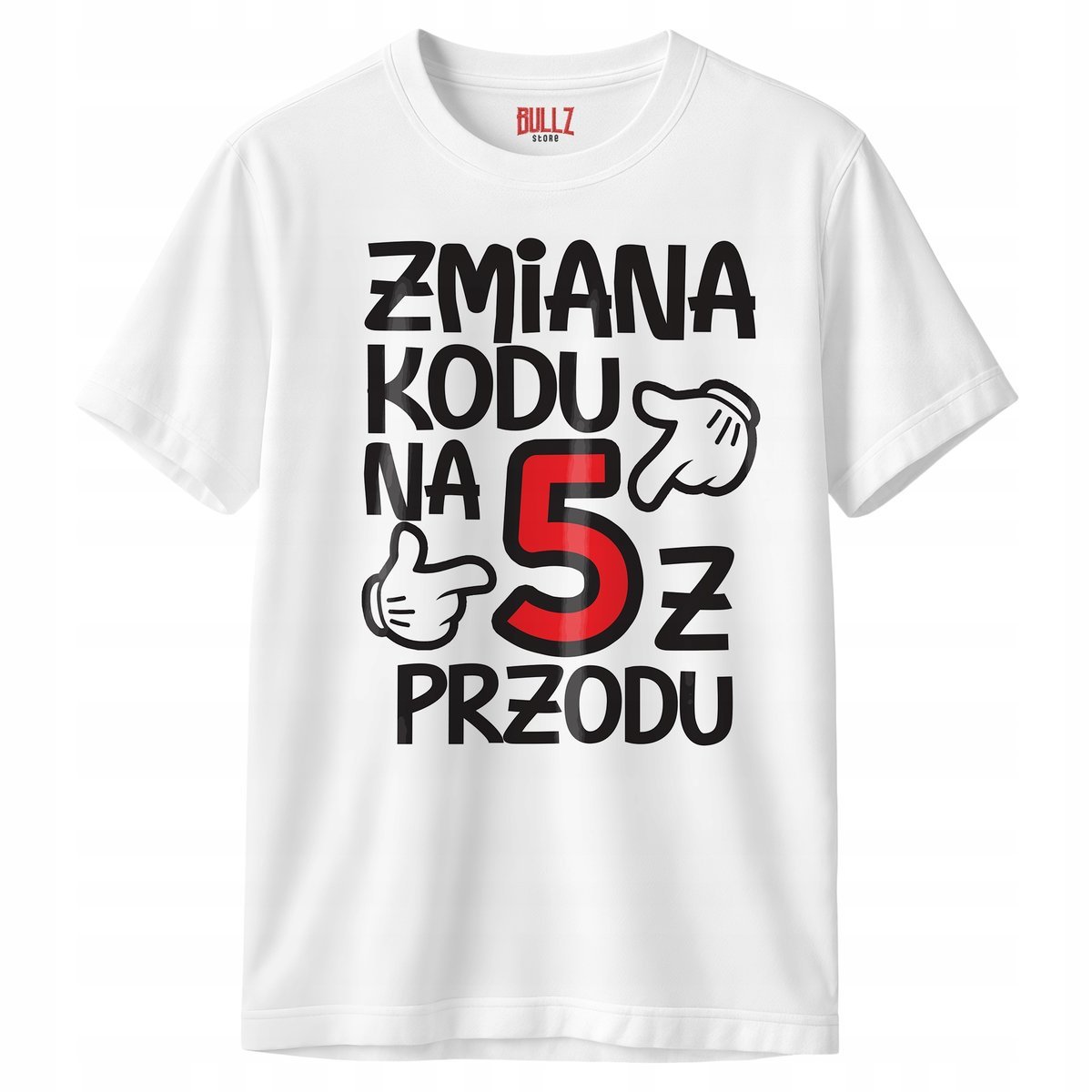 Koszulka biała męska Zmiana Kodu 50 Urodziny Prezent r. L