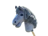 Maskotki i pluszaki - Hobby Horse A4 z odkręcanym patykiem. Ciemnoszary. - miniaturka - grafika 1