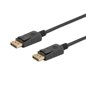 Kable komputerowe i do monitorów - Elmak Kabel DisplayPort M - DisplayPort M Savio CL-135, wersja 1.2, 4K, pozłacane końcówki, 1m SAVIO CL-135 - miniaturka - grafika 1