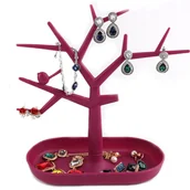 Biżuteria - akcesoria - Stojak Na Biżuterię Drzewko Organizer Różowy - miniaturka - grafika 1