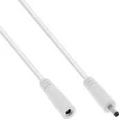 Kable komputerowe i do monitorów - InLine InLine® DC extension cable, DC plug male/female 3.5x1.35mm, AWG 18, white, 3m - miniaturka - grafika 1