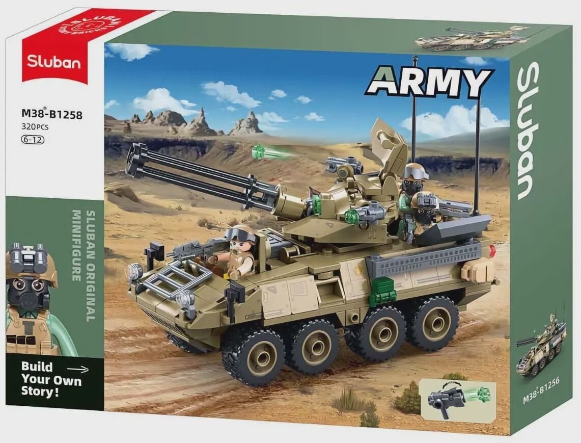 Sluban konstruktor – wojskowy opancerzony pojazd Stryker ADS, 320 det., 6+ 18,3 cm