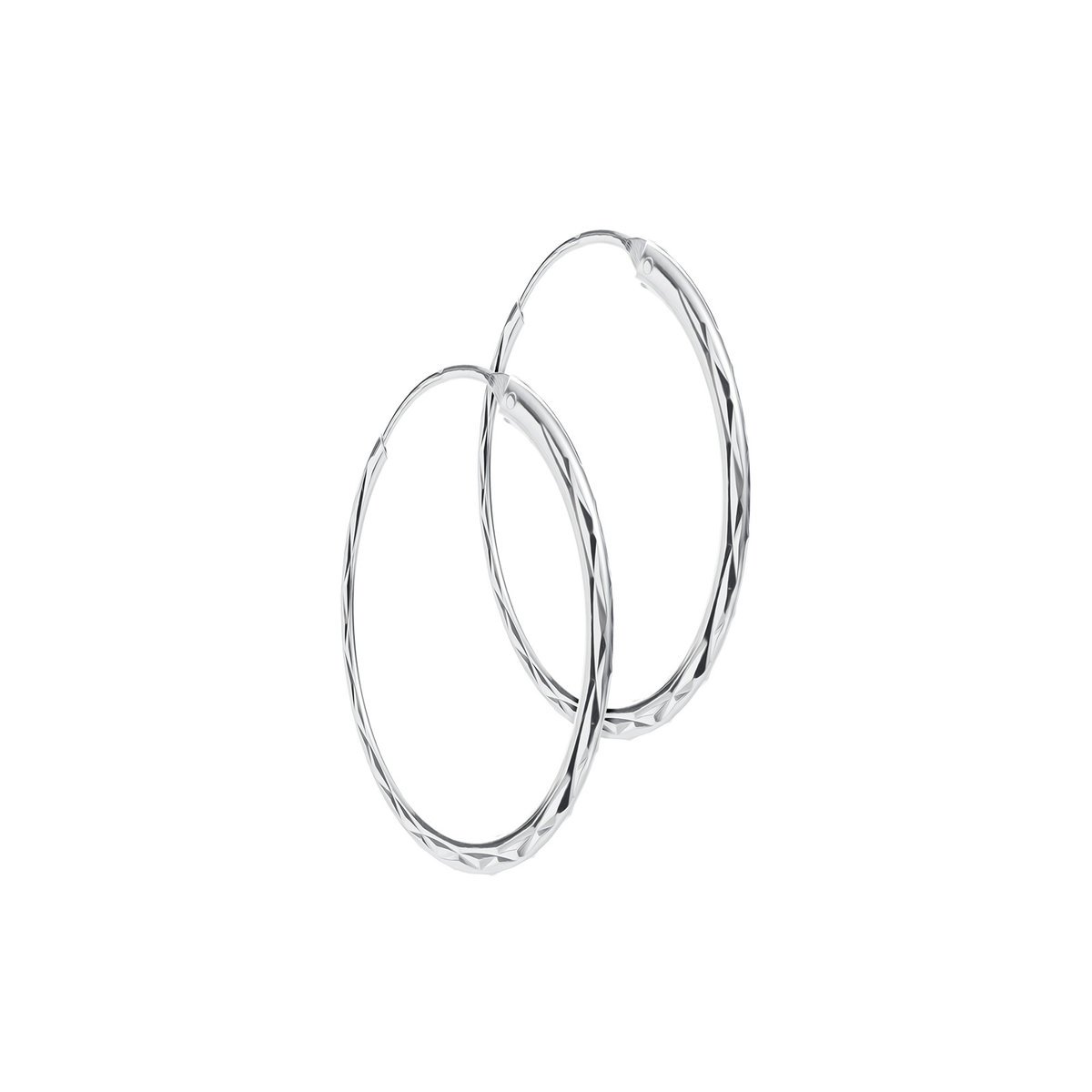 Srebrne kolczyki 925 Koła diamentowane 25 mm