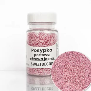 Posypka cukrowa MACZEK PERŁOWY RÓŻOWY - GUMA BALONOWA Sweet Decor, 50 g - Dodatki do ciast w proszku - miniaturka - grafika 1