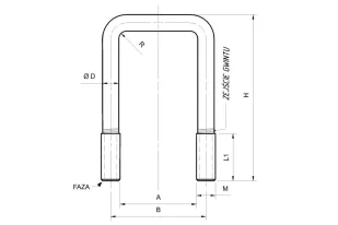Cybant kwadratowy DROMET typ C M6 28/55 (3/4") - Akcesoria motoryzacyjne - miniaturka - grafika 2