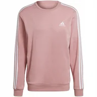 Bluzy męskie - Bluza m��ska adidas M 3S FT SWT r����owa HE4417 XL - miniaturka - grafika 1