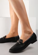 Mokasyny damskie - Czarne Mokasyny Sakina - miniaturka - grafika 1