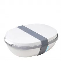 Duo Rosti Mepal Podwójne pudełko na lunch ROSTI MEPAL Ellipse białe, 22,5x17,5x5,5 cm - Pojemniki kuchenne - miniaturka - grafika 2