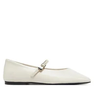 Baleriny - Baleriny Calvin Klein Ballerina New Buckle - Lth HW0HW02483 Beżowy - miniaturka - grafika 1