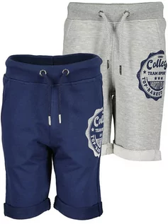 Spodnie i spodenki dla dziewczynek - Blue Seven Bermudy dresowe (2 szt.) w kolorze granatowym i szarym - grafika 1