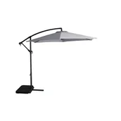 Parasole ogrodowe - Parasol boczny 300 cm stal/poly szary - miniaturka - grafika 1