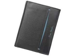 Pierre Cardin, Portfel skórzany męski, Tilak07 330, czarny/niebieski, ochrona RFID - Portfele - miniaturka - grafika 1