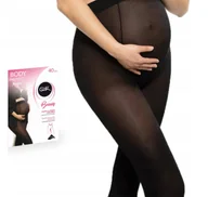 Rajstopy - Gatta Rajstopy ciążowe mikrofibra Body Protect 40DEN, Nero, 4-L - miniaturka - grafika 1