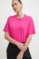 Koszulki sportowe damskie - Silvian Heach t-shirt bawełniany damski kolor różowy - miniaturka - grafika 1