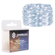 Oświetlenie świąteczne - Springos Lampki choinkowe  LED na baterie białe zimne 20szt 28322-uniw 28322-uniw - miniaturka - grafika 1