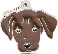Odblaski i adresówki - Zawieszka Adresówka Identyfikator z grawerem dla psa Labrador chocolate - miniaturka - grafika 1