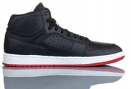Sneakersy męskie - Buty Męskie Sportowe Nike Jordan Access Skórzane Czarne Sneakersy R-44 - miniaturka - grafika 1
