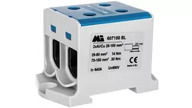 Kostki, złączki, wtyczki - Geberit em group szynowa 2-torowa 35-150mm2 niebieska EURO multiOTL 150 2xAl/Cu 607150 BL - miniaturka - grafika 1
