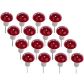 Ozdoby bożonarodzeniowe - Figurka dekoracyjna CHRISTMAS DECORATION Grzybki muchomorki na druciku 16 szt. - miniaturka - grafika 1