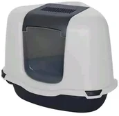 Kuwety dla kotów - RHR Concepyts BV Kuweta zamykana corner Ella szara 55x42cm - miniaturka - grafika 1