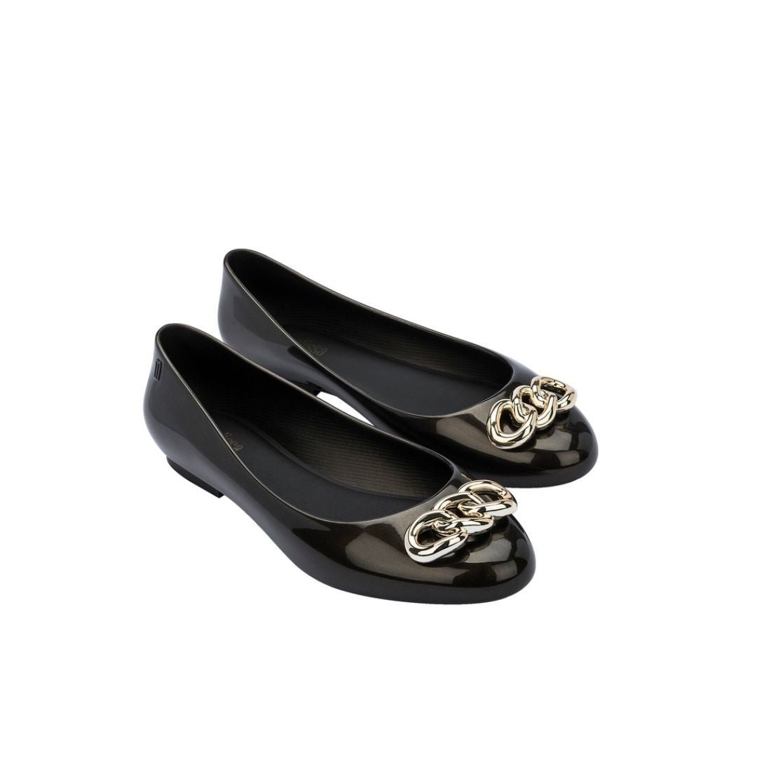 Melissa Doll VII Ad Black Gold Baleriny Damskie Czarne 39