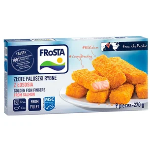 FRoSTA Złote paluszki rybne z łososia 270 g - Ryby świeże i mrożone - miniaturka - grafika 1