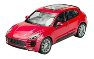 Samochody i pojazdy dla dzieci - WELLY PORSCHE MACAN TURBO CZERWONY 1:24 24047 - miniaturka - grafika 1