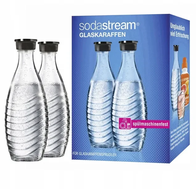Szklane Butelki Do Saturatora Sodastream 2szt 0,6l Karafki Butle Do