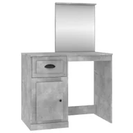 Toaletki - vidaXL Toaletka z lustrem betonowa szara 90x50x132,5 cm materiał drewnopochodny - miniaturka - grafika 1