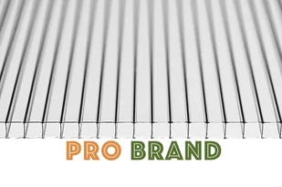 Poliwęglan komorowy WZMOCNIONY ProBrand 500x1050 bezbarwny 6mm - Szklarnie ogrodowe - miniaturka - grafika 1