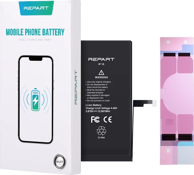 Bateria TRADEBIT REPART kompatybilna z Apple iPhone 15 - Li-Ion - 3349 mAh - Bez elastycznego kabla (BMS)