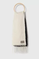 Apaszki i szaliki damskie - Karl Lagerfeld szalik wełniany kolor biały wzorzysty - miniaturka - grafika 1