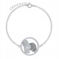 Bransoletki - Bransoletka Srebrna z Owczarek Staroangielski Bobtail 925 Prezent GRAWER - miniaturka - grafika 1