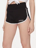 Spodenki damskie - Guess Szorty sportowe E4GD04 KBP41 Czarny Relaxed Fit - miniaturka - grafika 1