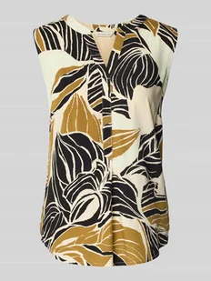 Top bluzkowy o kroju regular fit ze wzorem na całej powierzchni - Koszulki i topy damskie - miniaturka - grafika 1