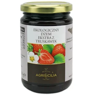 D��em Ekstra Z Truskawek BIO 360 g - Agrisicilia - Konfitury, marmolady, powidła - miniaturka - grafika 1