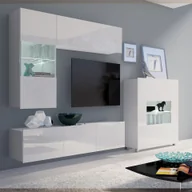 Inne meble do salonu - Meblościanka 3 Calabrini Calabrini GIB Meble Biały Mat / Biały Połysk - miniaturka - grafika 1