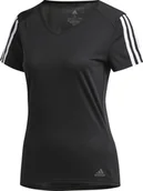 Koszulki i topy damskie - Adidas Koszulka damska Run 3 Stripes Tee czarna r. XS CZ7569 - miniaturka - grafika 1