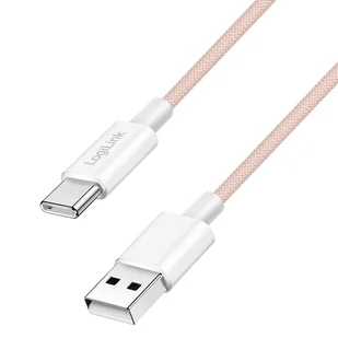 LogiLink CU0323 kabel USB USB 2.0 0,5 m USB A USB C Różowy - Kable komputerowe i do monitorów - miniaturka - grafika 1