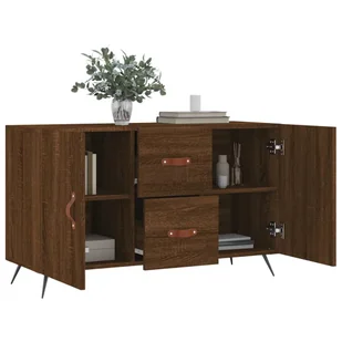 Komoda, brązowy dąb, 100x36x60 cm, materiał drewnopochodny Lumarko! - Komody - miniaturka - grafika 5