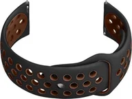 Akcesoria do smartwatchy - Pasek gumowy do smartwatch U11 - czarny/brązowy - 22mm - miniaturka - grafika 1