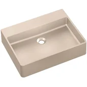 Umywalki - Axis Umywalka SILBA 55 nablatowa granitowa latte - miniaturka - grafika 1