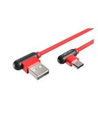 Kable USB - Natec Extreme Media kabel USB Typ-C USB M 1m kątowy czerwony (NKA-1201) - miniaturka - grafika 1