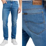 Spodnie męskie - Lee RIDER SLIM Indigo Vintage DOPASOWANE MĘSKIE SPODNIE JEANSOWE W33 L36 - miniaturka - grafika 1