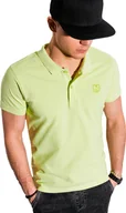 Koszulki męskie - Ombre Koszulka Polo Męska Koszulka Polo Top Koszulka Polo Kołnierzyk Krótki Rękaw Jednokolorowy Casual Sportowy Modny Dla Mężczyzn 100% Bawełna 16 Kolorów S-XXL Lime Green XXL - miniaturka - grafika 1