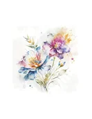 Długopisy - SERWETKI DAISY POL-MAK 33X33 WATERCOLOR PASTEL FLOWERS 20 SZTUK - miniaturka - grafika 1