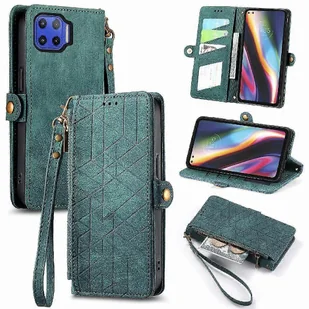 Foxdock Etui z klapką do skórzanego etui Motorola MOTO G 5G Plus Prosty biznesowy portfel z klapką Odporny na wstrząsy Zielony - Portfele - miniaturka - grafika 1