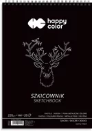 Szkolne artykuły papiernicze - GDD Szkicownik na spirali A4/20K czarny HAPPY COLOR - miniaturka - grafika 1